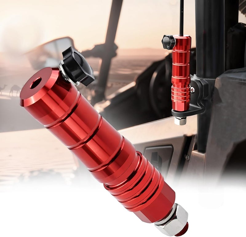 Rawsomes Quick Release Flag Pole Holder - Flag Mount Base for 1/4" & 5/16" Poles - Whip Flags Holder Compatible with UTV ATV Off Road 4 Wheeler Dune Buggy Side by Side SXS Can-Am Maverick Polaris Razor (Red) - Image 1